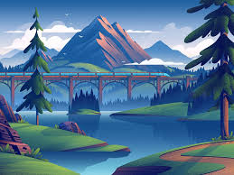 Fantasy Mountain Landscape