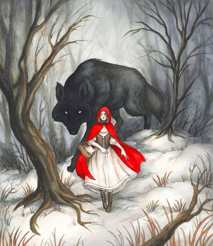 Red Riding Hood Story Illustration