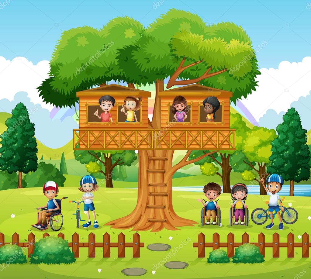 Treehouse Adventure Illustration
