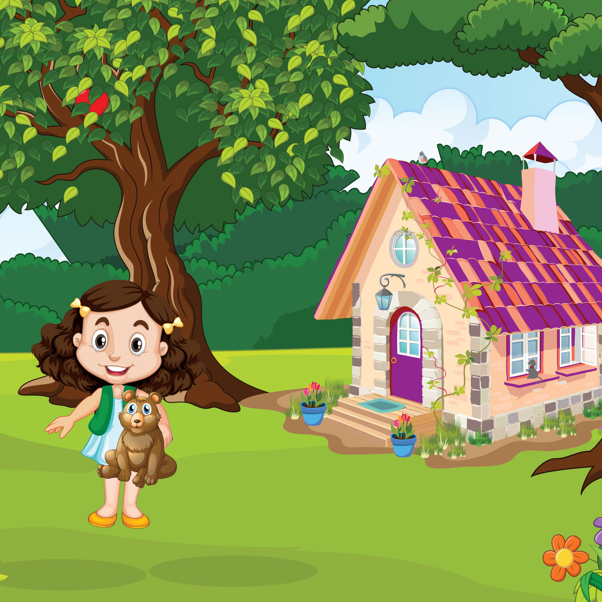Storybook Cottage Illustration