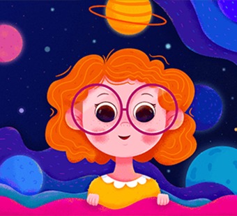 Space Girl Children's Illustration